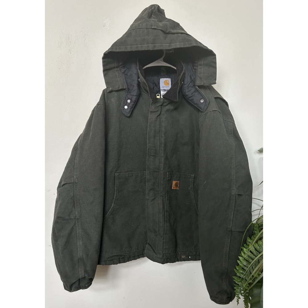 Vintage Carhartt J22 MOS Moss Green Traditional Jacket XL Workwear Gorpcore 2008